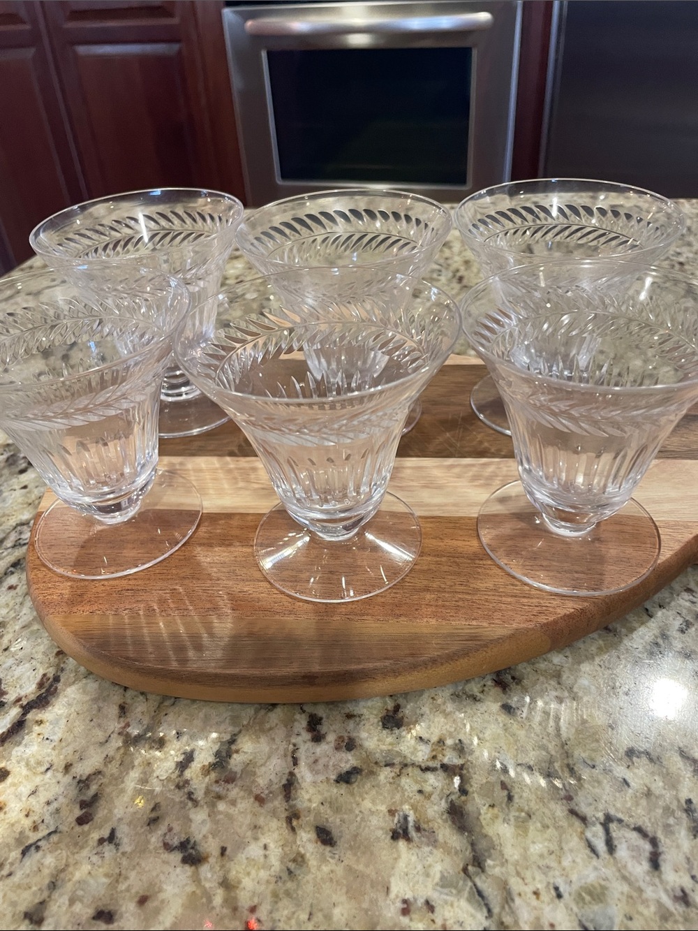 Vintage Lead Crystal Dessert Goblets (Set of 6)